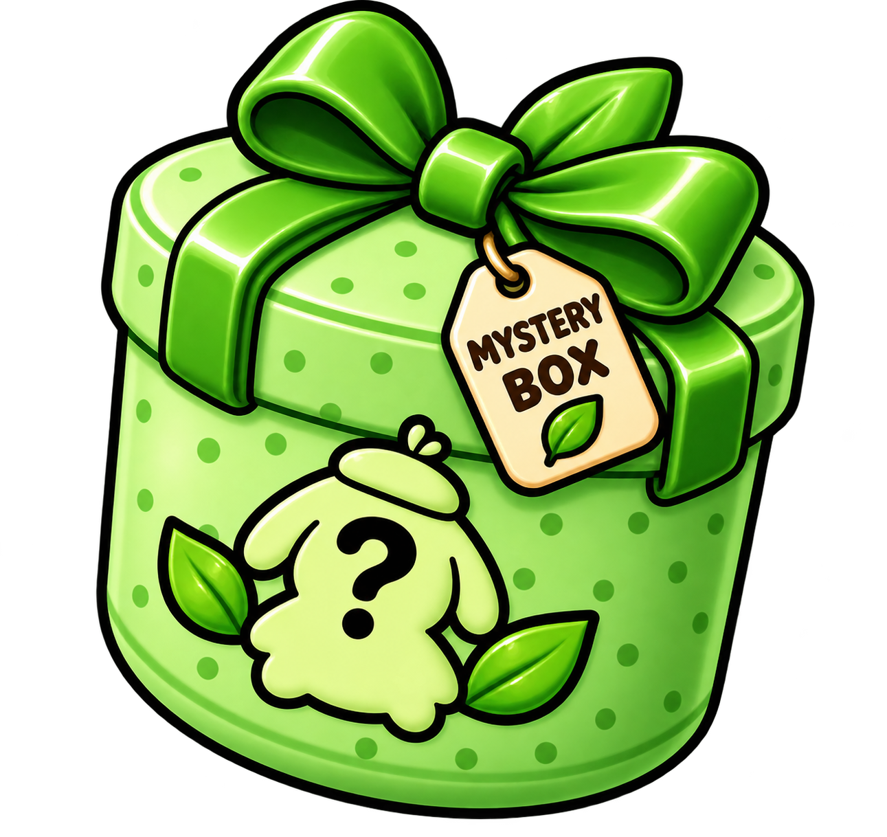 Matcha green mystery box of squishy keychains